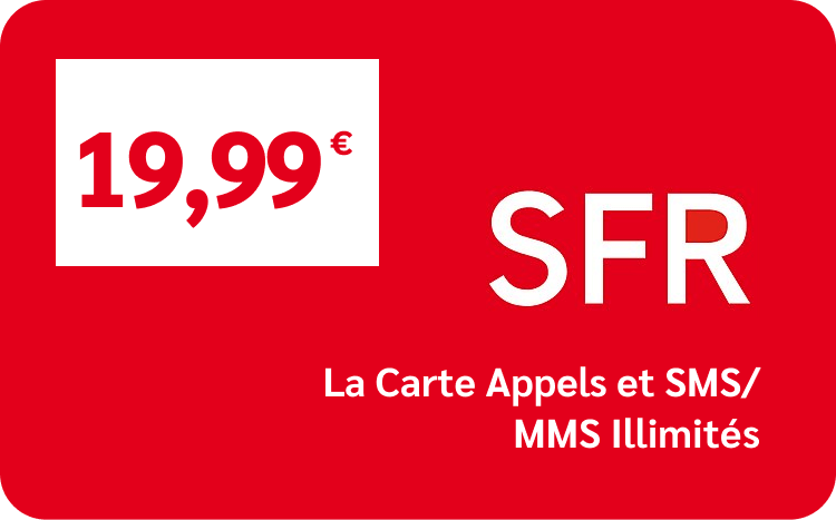 SFR La Carte Appels et SMS/MMS Illimités